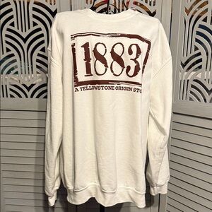 YELLOWSTONE 1883 White Sweatshirt Men’s Size L